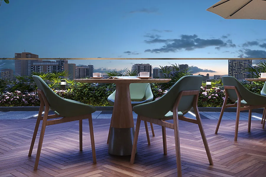 The podium caf&eacute; deck